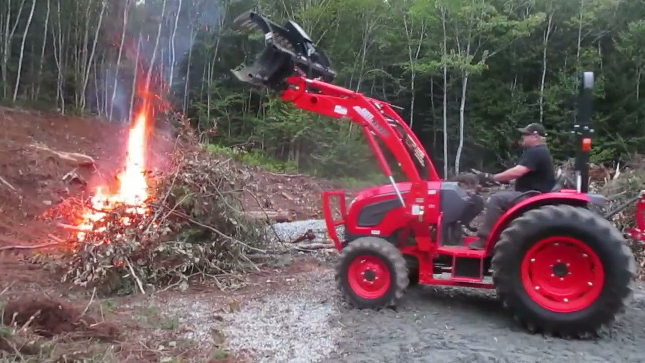 The Kioti DK 4510 tractor and grapple attachment