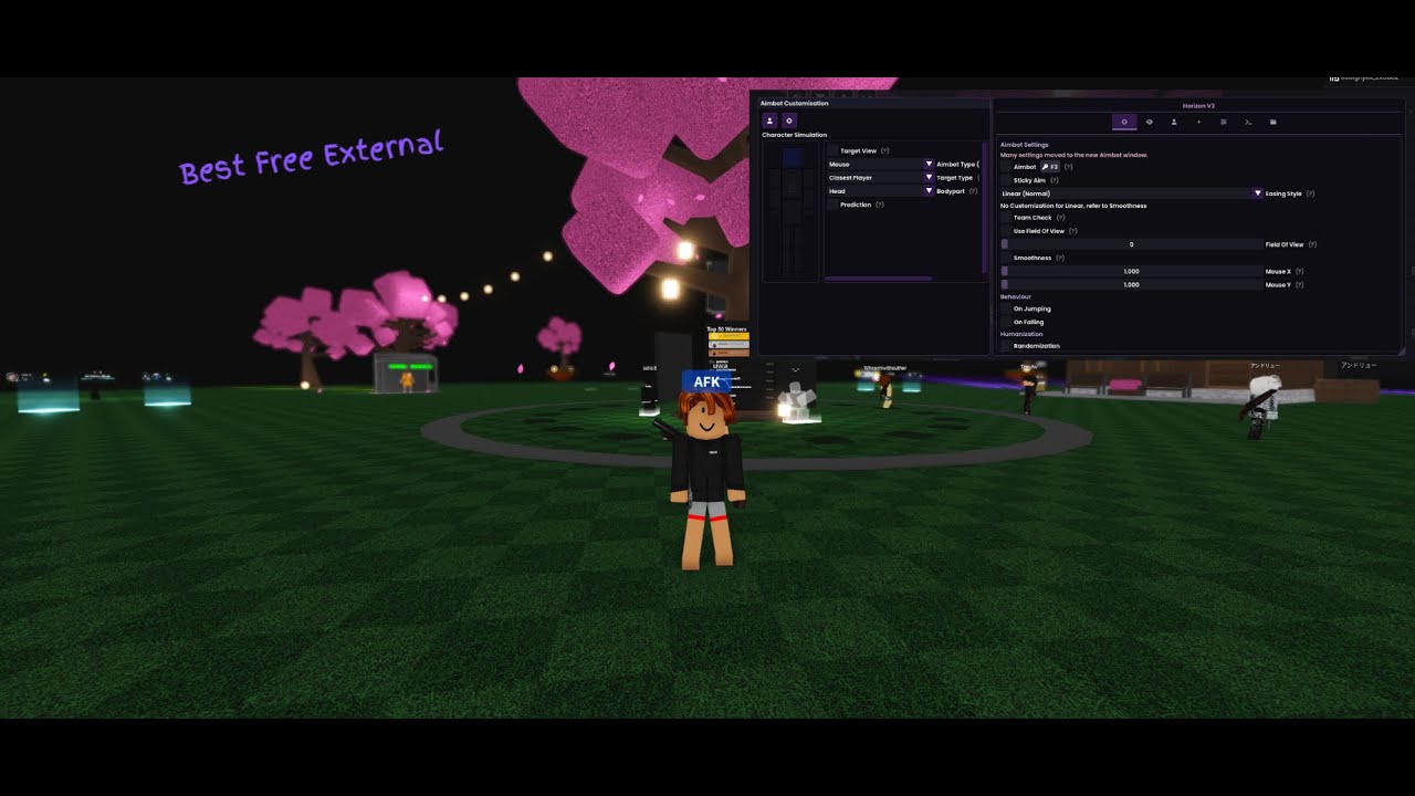 Showcasing the best FREE EXTERNAL for roblox #horizon (V3 + AImbot)