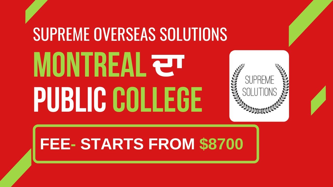 Public College of Montreal, fee starts from $8700. #montreal #montrealcolleges