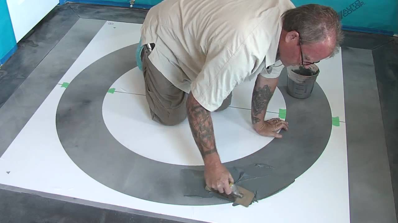 Concrete Stencils - Using Stencils with a Skimcoat
