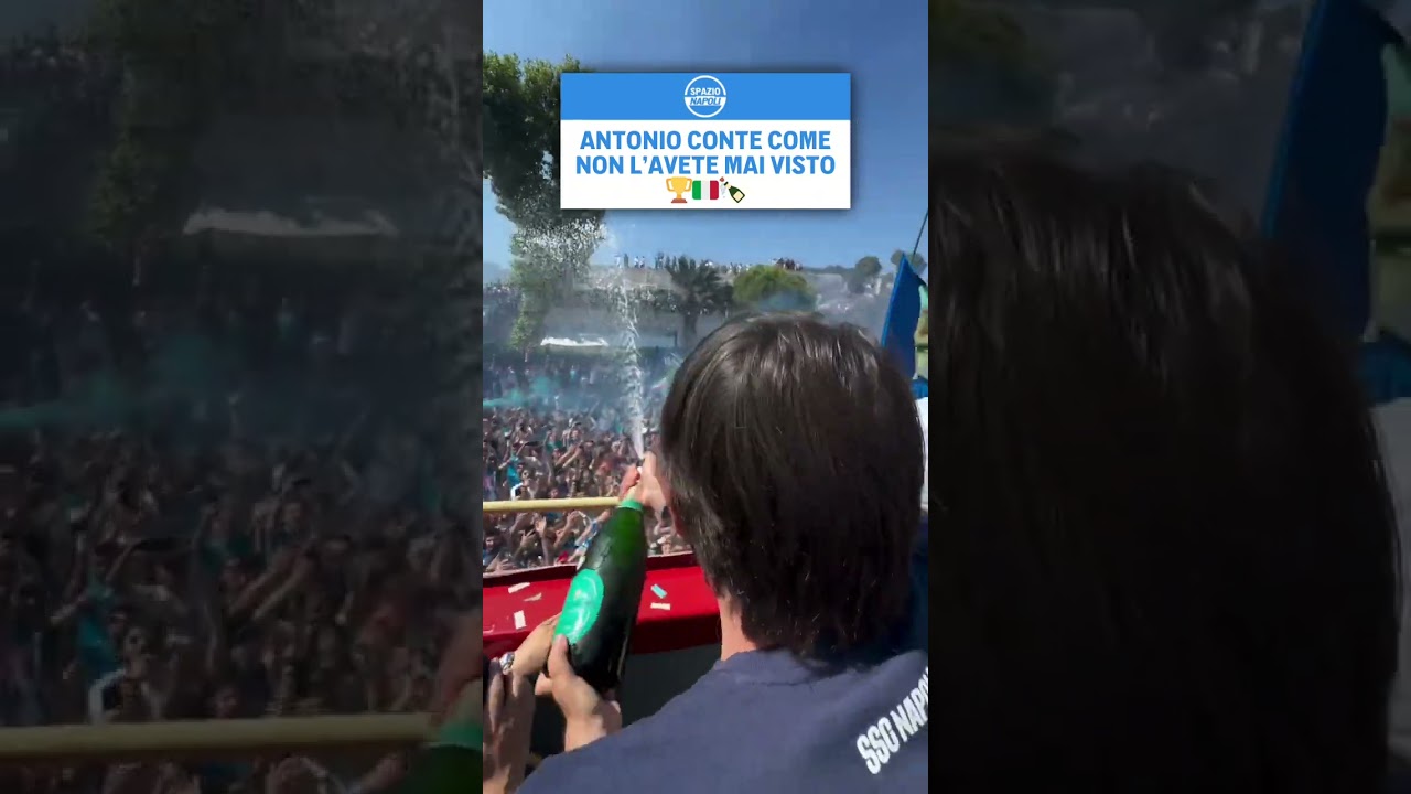 ANTONIO CONTE COME NON L'AVETE MAI VISTO 🔥 | Tifosi del NAPOLI impazziti 🤩 #shorts