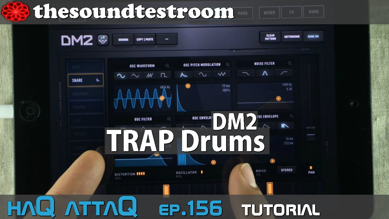 DM2 Drum Machine for iPad │ TRAP Style Drums Tutorial - haQ attaQ 156