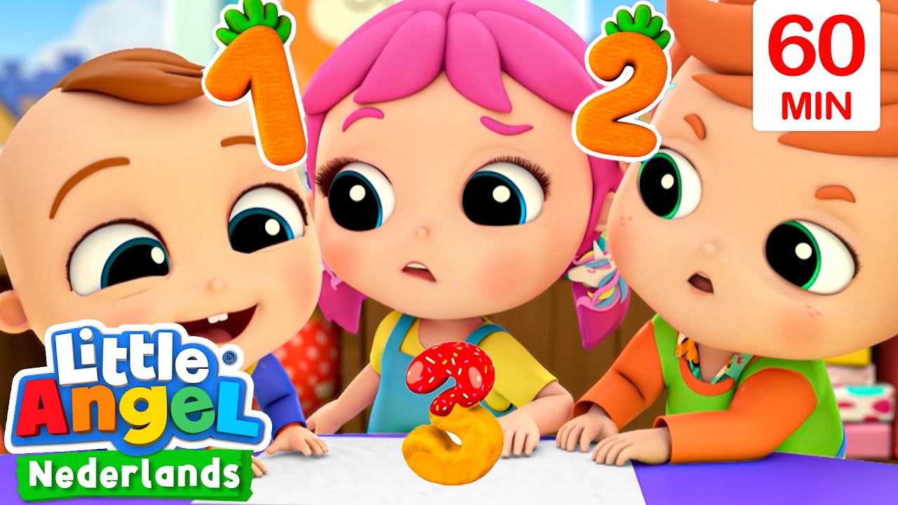 Het Nummerlied - Leer cijfers | Kinderliedjes met Baby John | Little Angel Nederlands