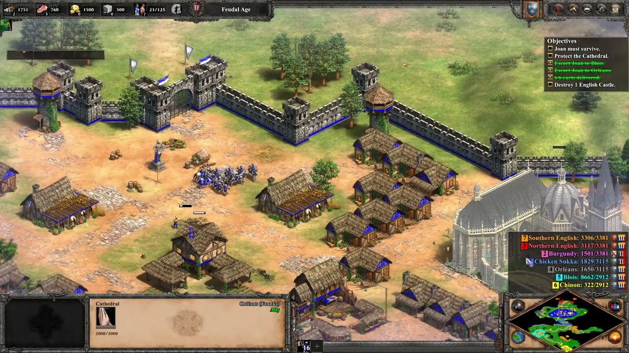 Age of Empires II DE – Joan of Arc #2 The Maid of Orleans | Hard Difficulty
