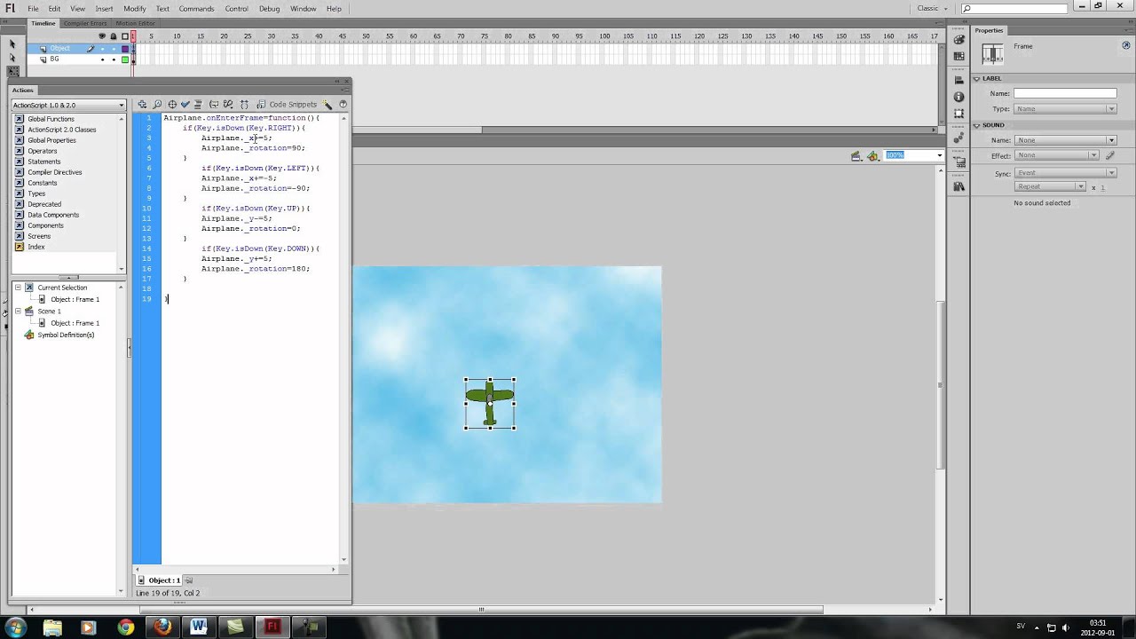 Flash CS6 Tutorial: Easy Actionscript