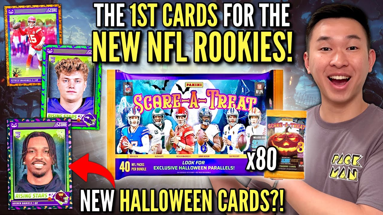 THE FIRST CARDS OF THE NEW 2024 NFL ROOKIE CLASS ARE HERE! 😱🔥 2024 Panini Score-A-Treat Football Box