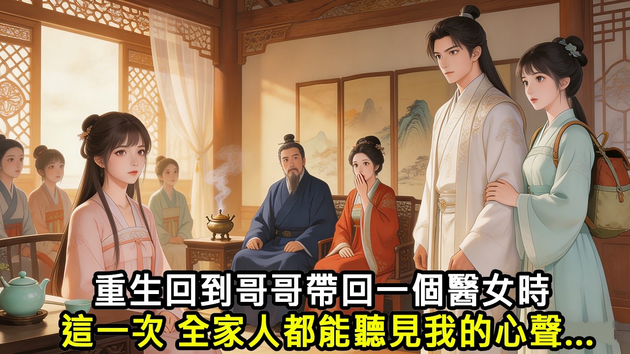 【重生爽文】重生回到哥哥帶回一個醫女時，這一次全家人都能聽見我的心聲.#小說 #重生 #古言 #重生 #爽文 #重生逆襲 #重生小說 #重生文 #復仇 #逆襲小說 #完結 #有聲小說 #有聲書 #古風