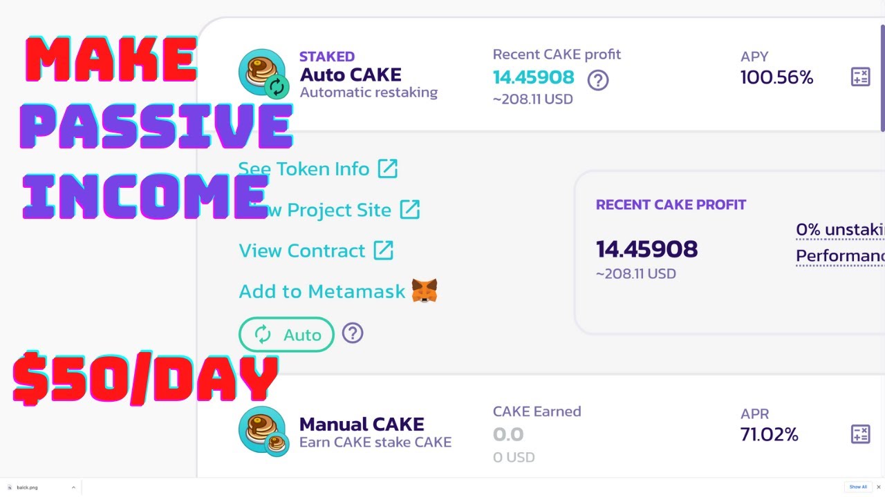 Staking Cake On PancakeSwap For Passive Income!
