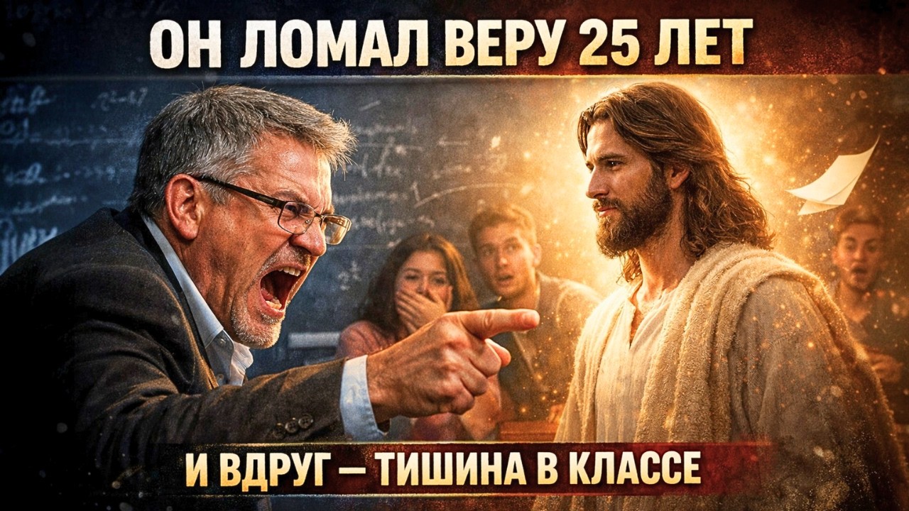 ✨Учитель-атеист бросил вызов Богу на уроке... и Иисус ответил ему лично