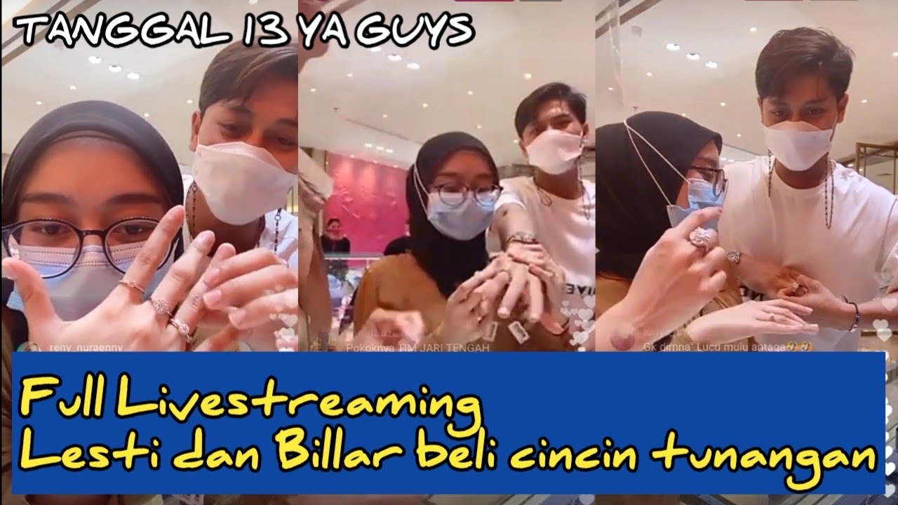 Full Livestreaming LESTI dan BILLAR beli cincin tunangan