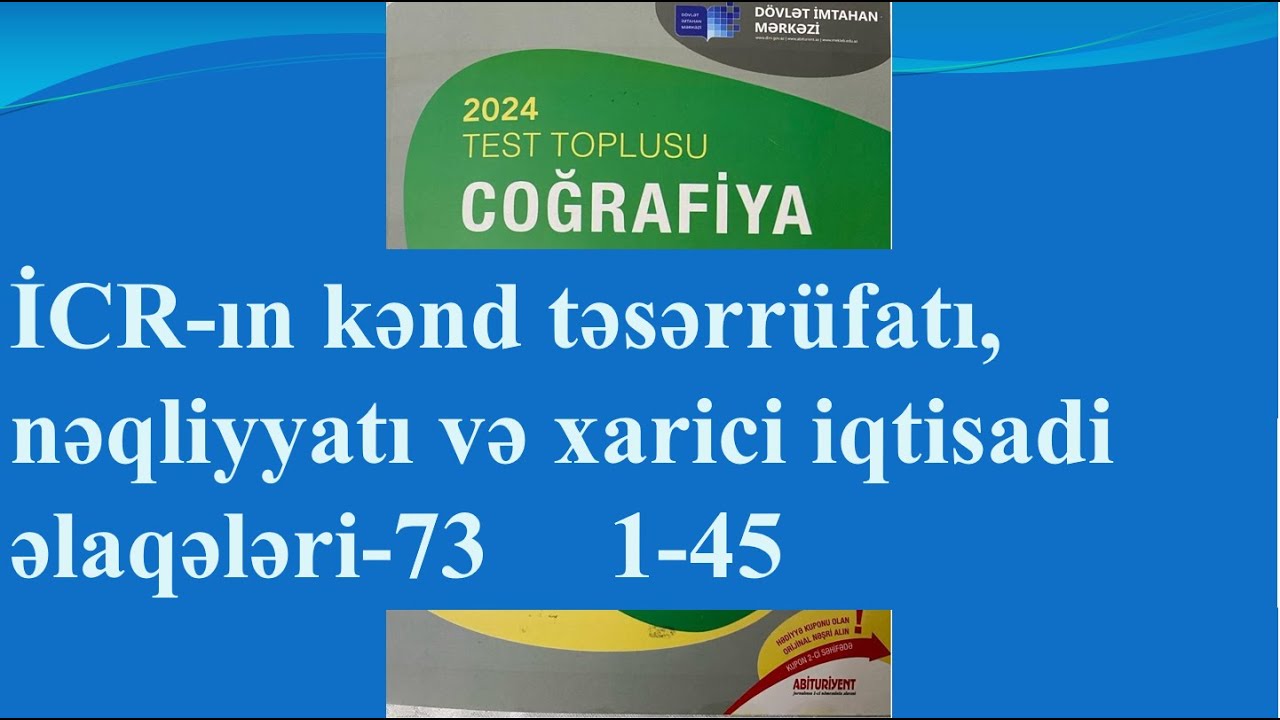 DİM 2024 45 İCR ın kənd təsərrüfatı,nəqliyyatı və xarici iqtisadi əlaqələri 73  1 45