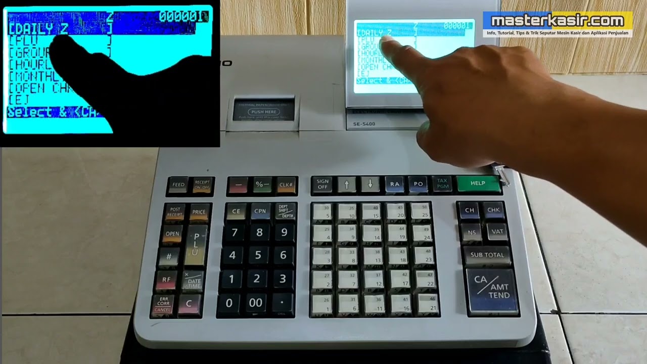 Laporan Z Cash Register Casio SE-S400 (Closing Kasir)