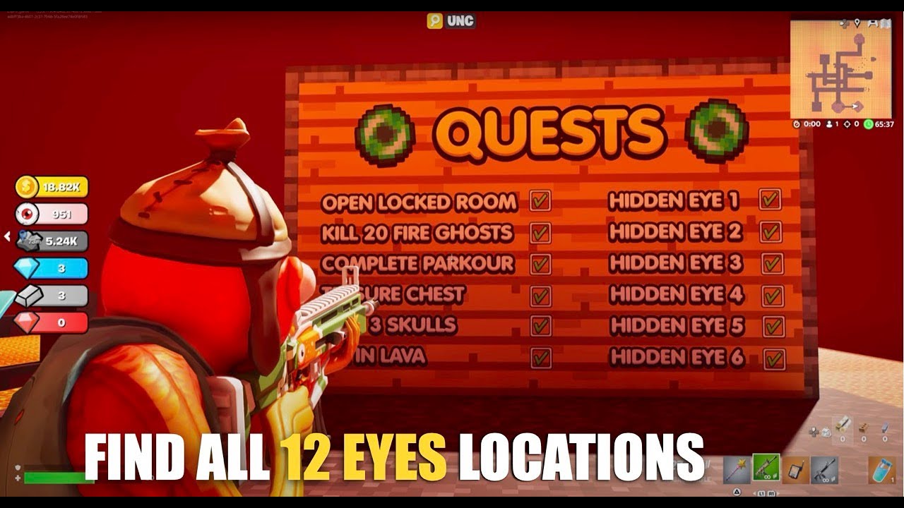 ISLAND TYCOON MAP FORTNITE CREATIVE - FIND ALL 12 EYES LOCATIONS