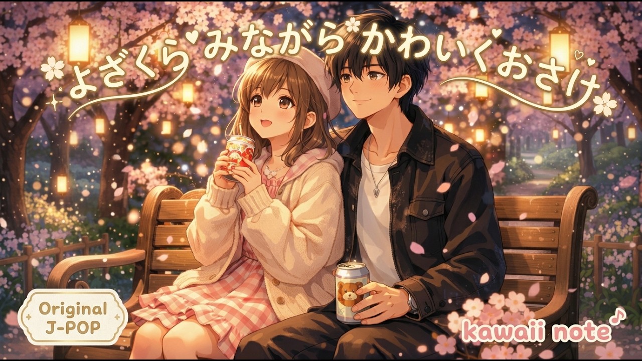[Original J-pop] よざくら みながら かわいく おさけ｜はるのよるは あまい
