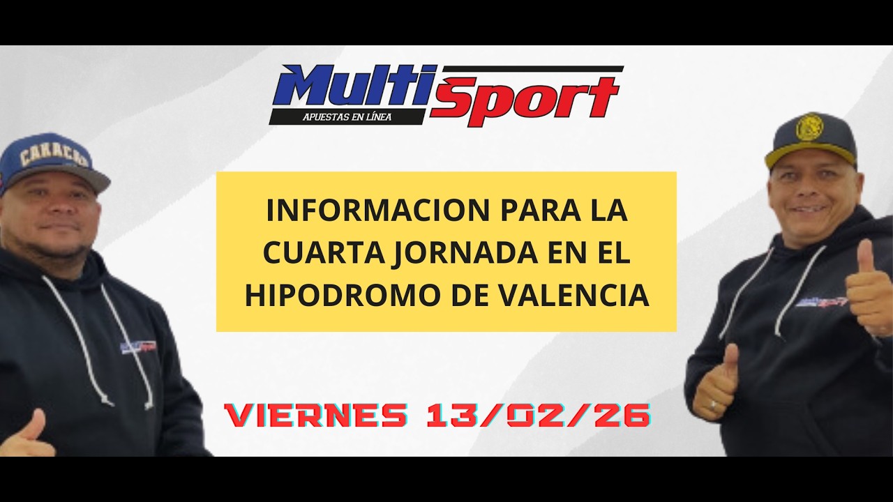VALENCIA V4 13/02/2026 - Multipronósticos Hípicos Pronósticos hipódromo de Valencia