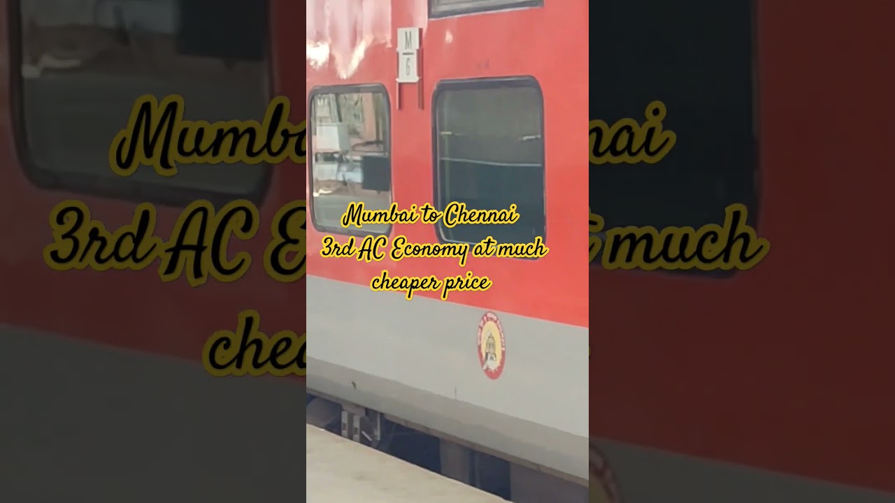 Mumbai to Chennai AC Economy/Best option for to reach Tirupati #travel #train #Chennai #tamil