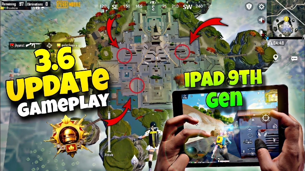3.6 Update iPad 9 Gameplay! iPad 9th Generation PUBG test 3.6 update | 3.6 Update Sacred Quartet