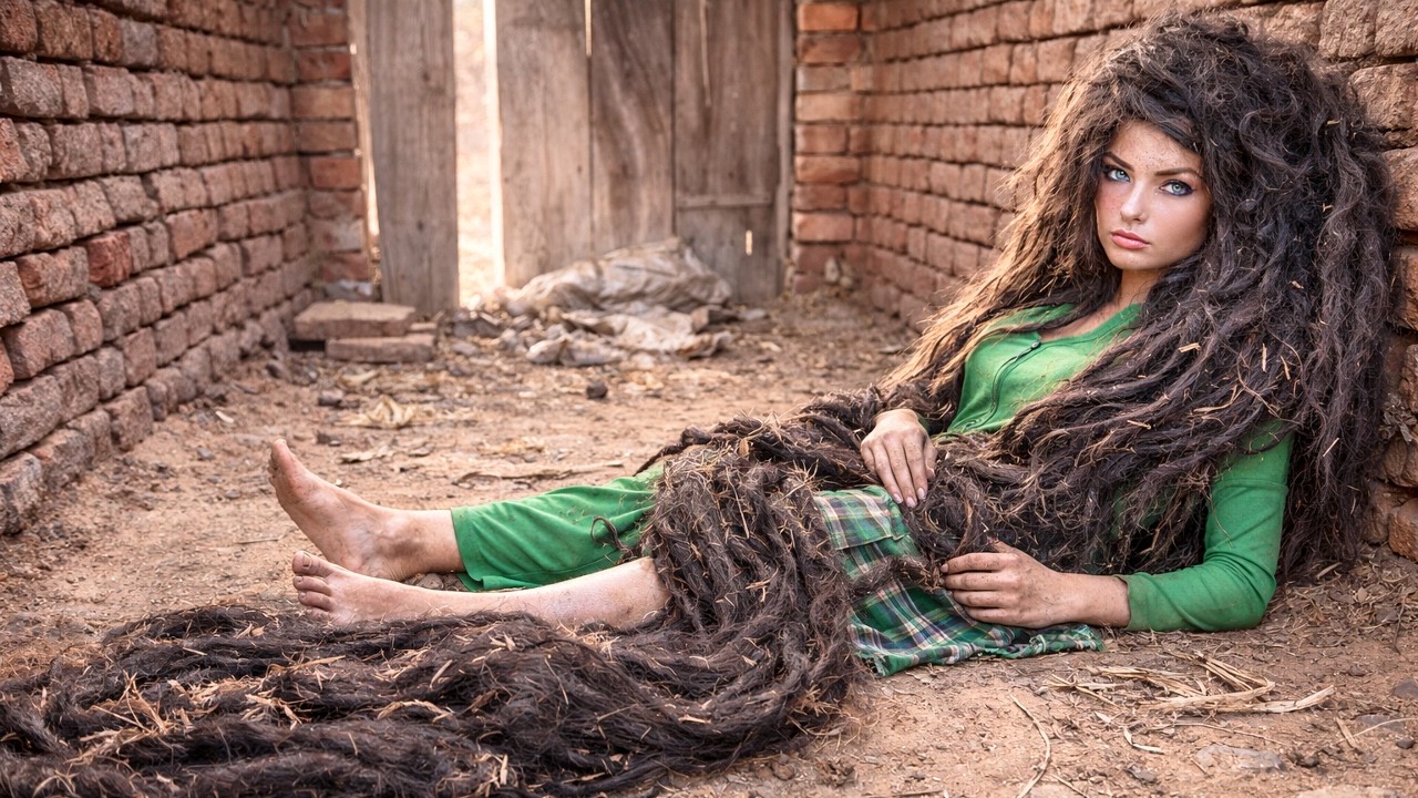 Hair 2.5 METERS LONG!!! Tragic Story  Homeless Woman’s  ASMR Haircut