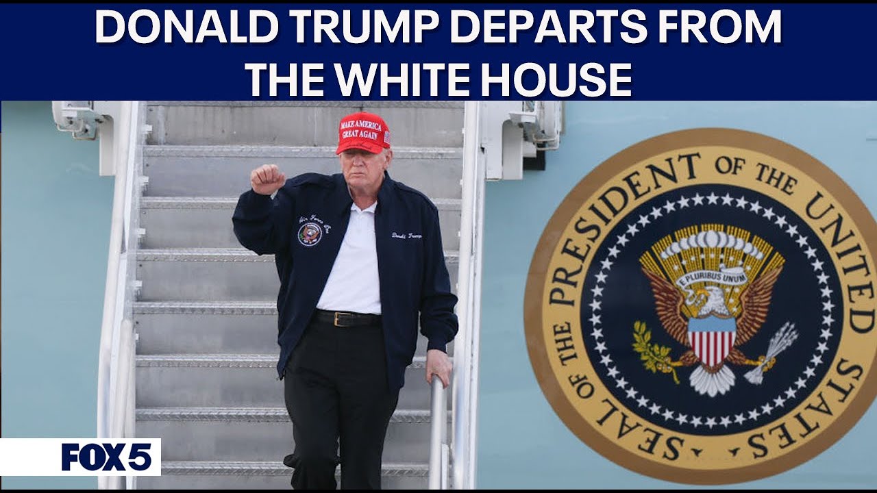 President Donald Trump departs from the White House on Air Force 1
