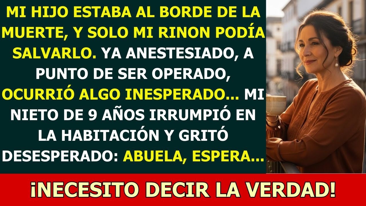 Iba a donar mi riñón a mi hijo… ¡hasta que mi nieto me reveló un secreto IMPACTANTE en el quirófano.