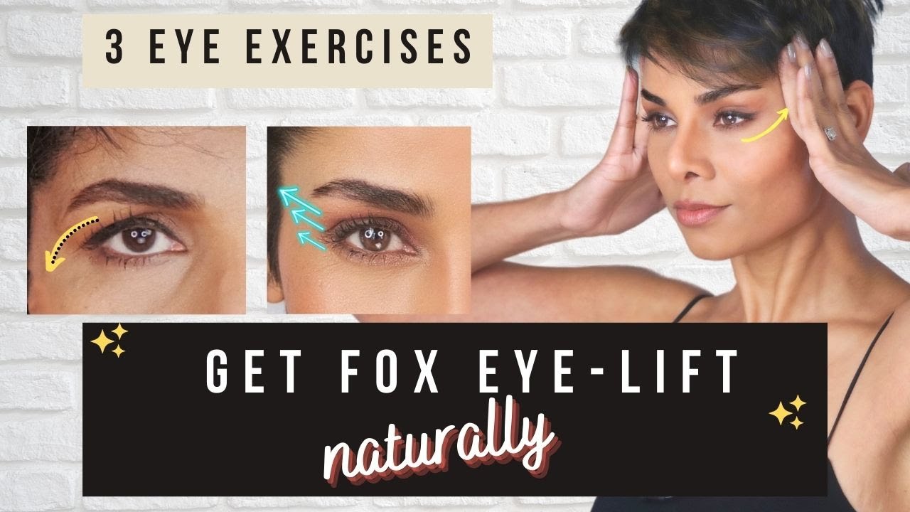 3 упражнения для век и массажа глаз, которые помогут добиться эффекта FOX EYE LIFT/устранить нави...