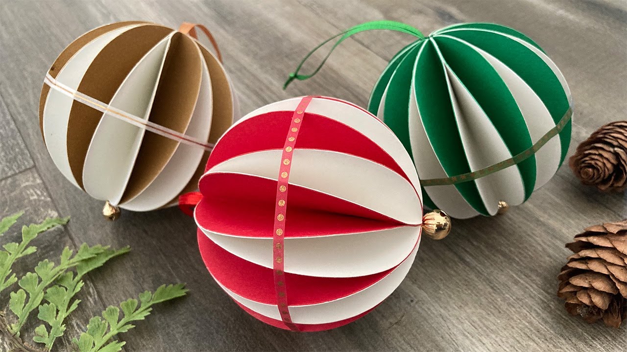DIY Honeycomb Ball Ornament with Washi Tape | Christmas Crafts