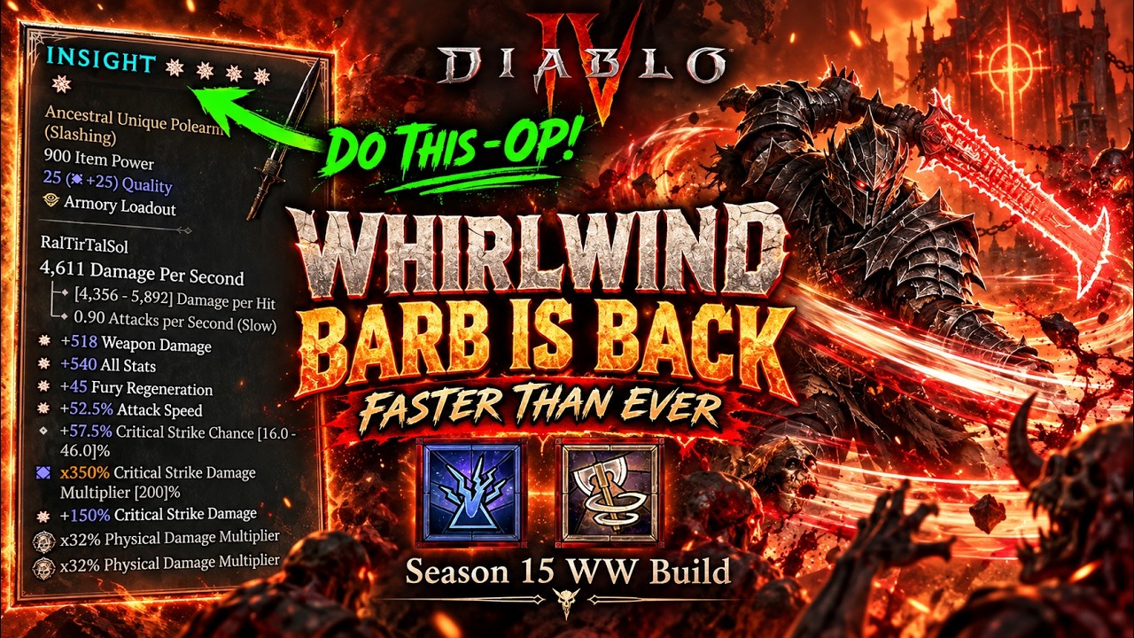 WHIRLWIND BARB IS BACK FASTER THAN EVER Season 15 WW Build