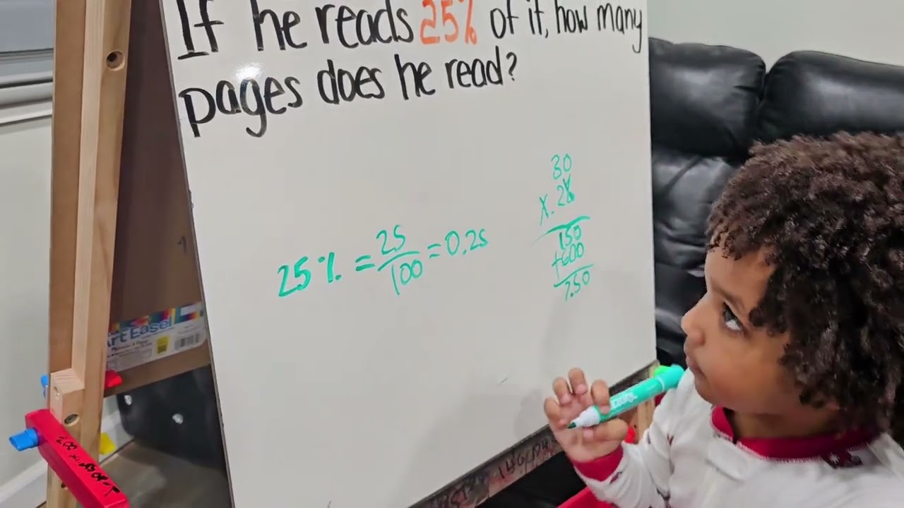 3-Year-Old Math Genius Solves Percentage Problems like a pro!
