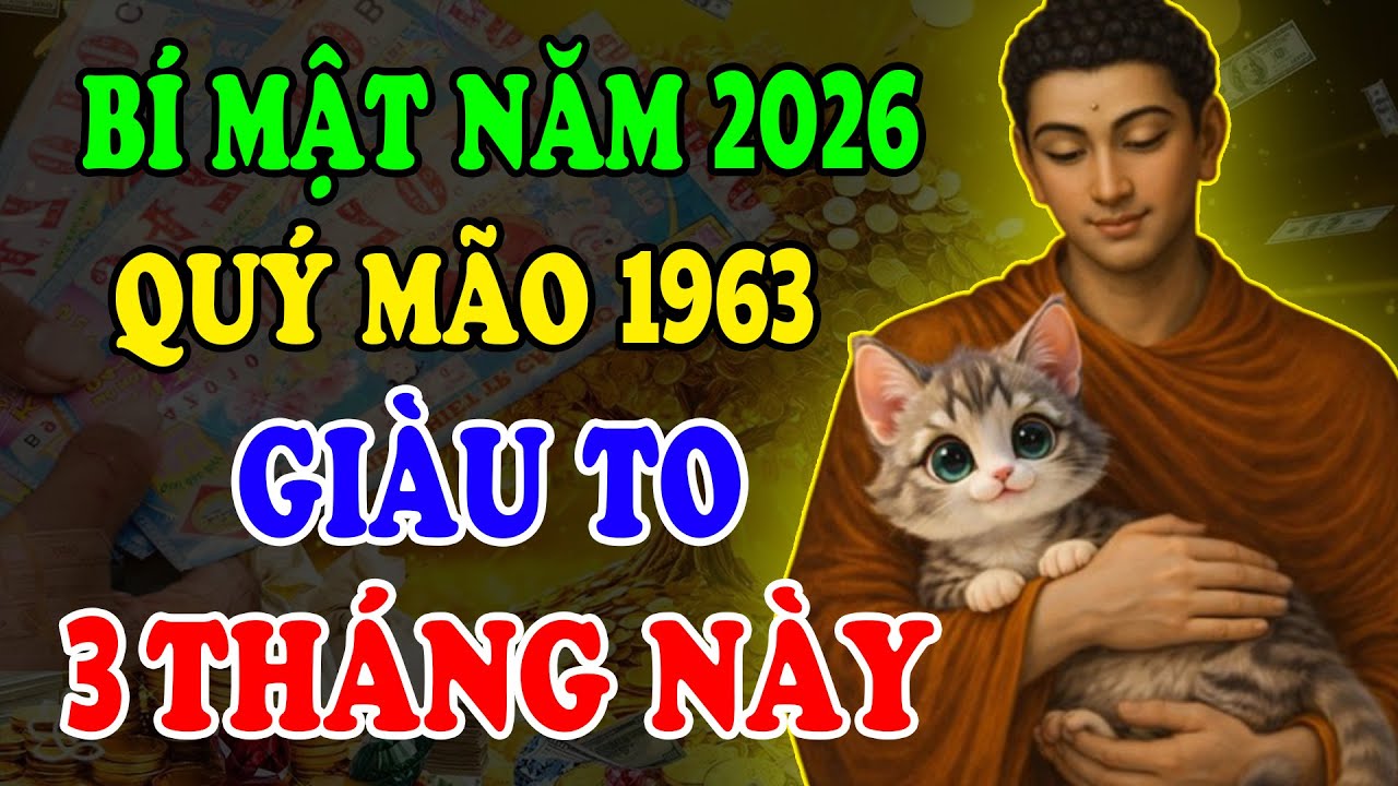 TRỜI PHẬT GỌI TÊN  4 THÁNG VÀNG PHÁT TÀI 2026 CHO QUÝ MÃO 1963  LÀM ĐÂU THẮNG ĐÓ, TIỀN VỀ DỒN DẬP