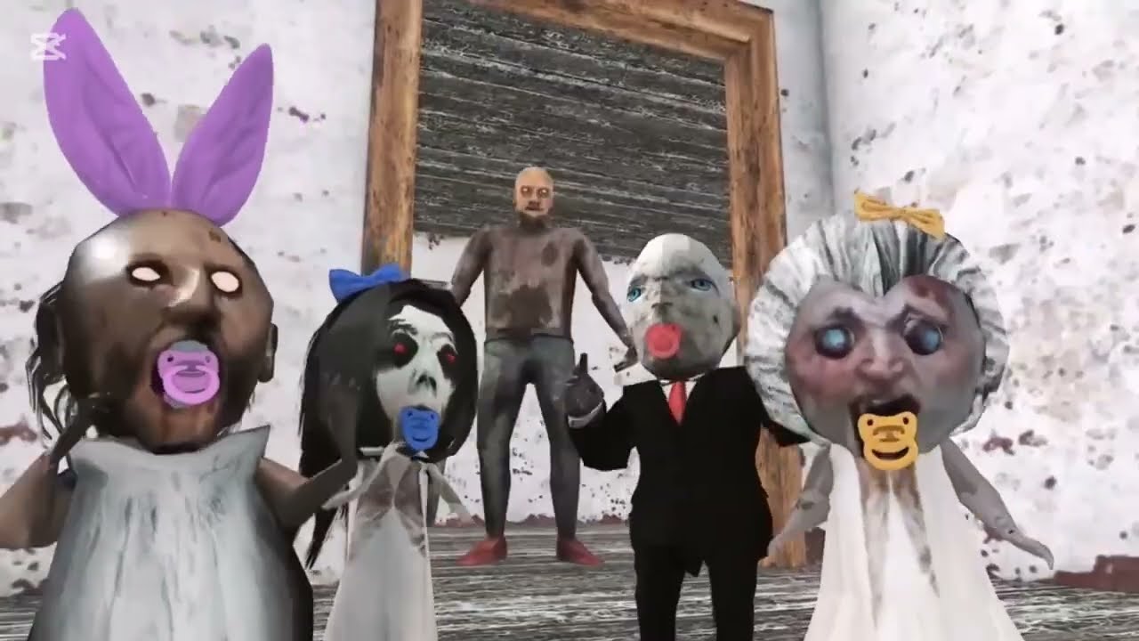 Badass Grandpa SACRIFICED to save Granny family fromb Lava Flood |Funny 🤣 Horror game animaton