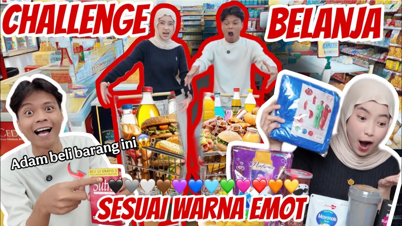 BERBURU BELANJAAN SESUAI WARNA EMOT!!SYIFA SHOCK KARNA ADAM BELI K*ND*M!!