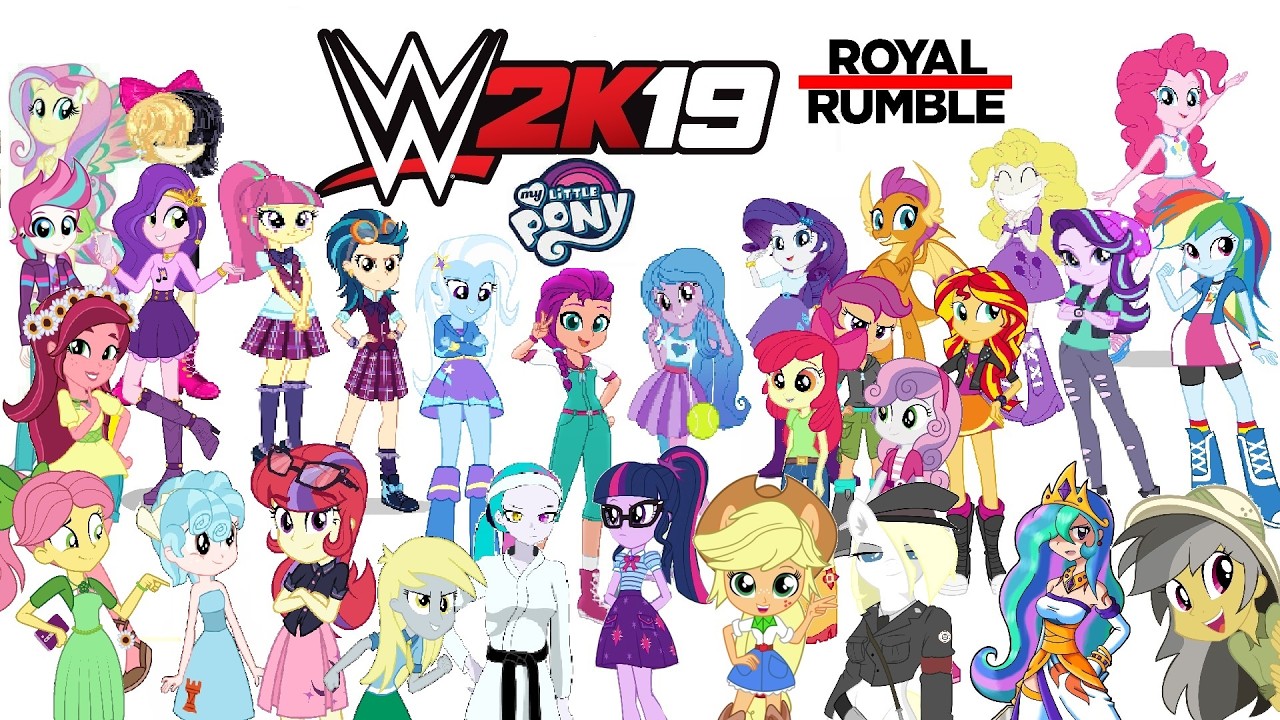 WWE 2k19 Royal Rumble 30 Divas con My Little Pony Equestria Girls Surtidas