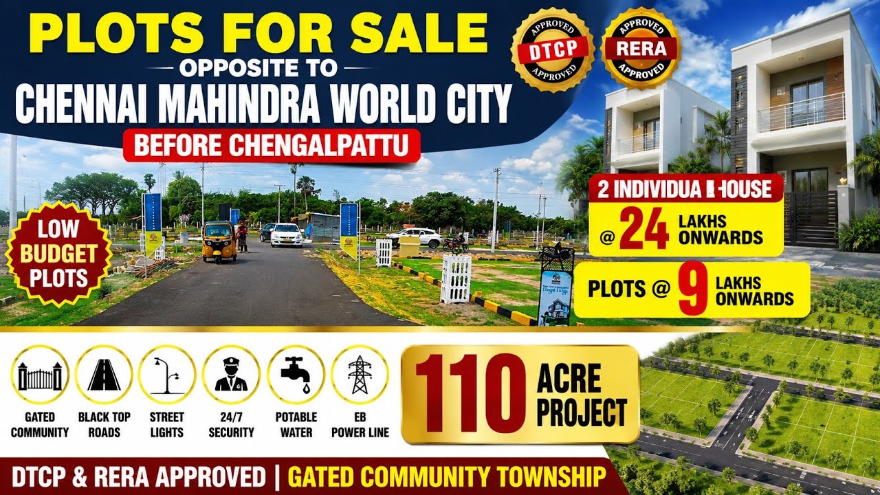 Low Budget Plots for Sale Near Mahindra World City | Land for Sale in Chengalpattu