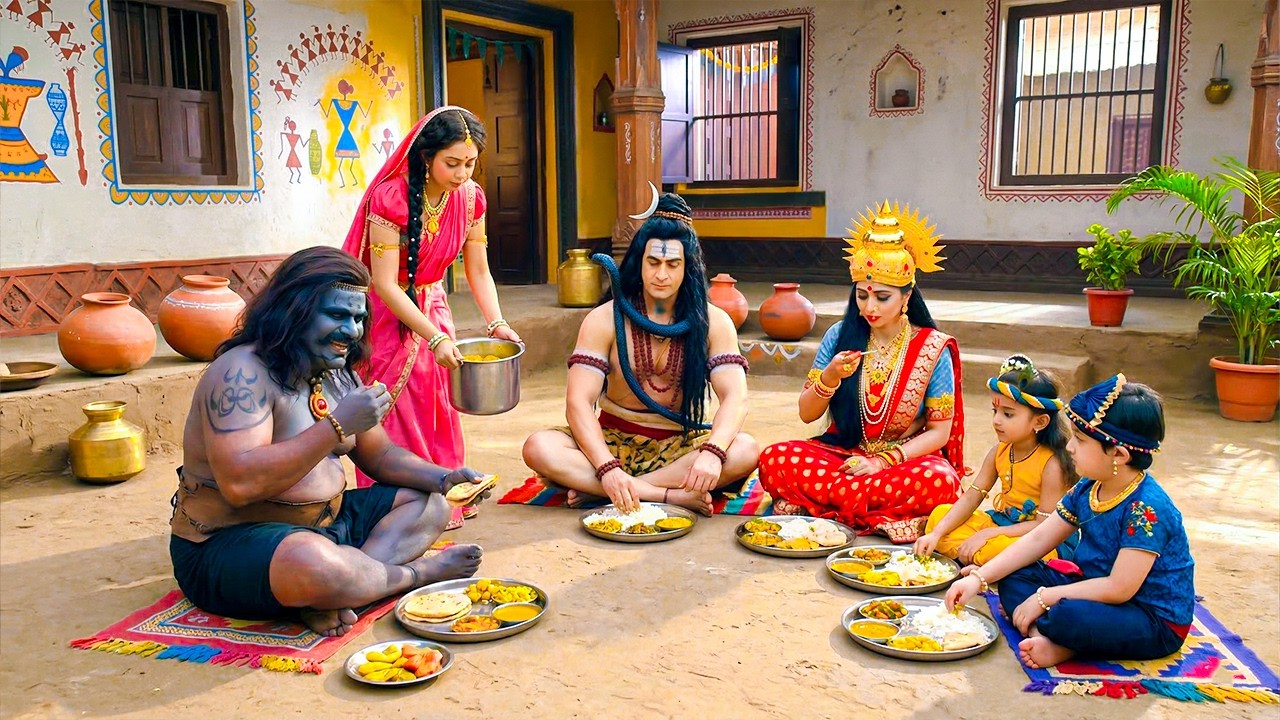 मैया ने महादेव, कान्हा और असुर को एक साथ भोजन करवाया | यशोमती मईया के नंदलाला | Shree Krishan