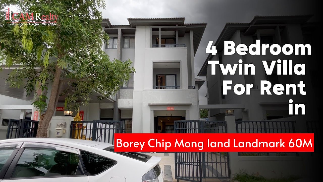 VL3528168 - 4 Bedroom Twin Villa For Rent in Borey Chip Mong Land Landmark 60M