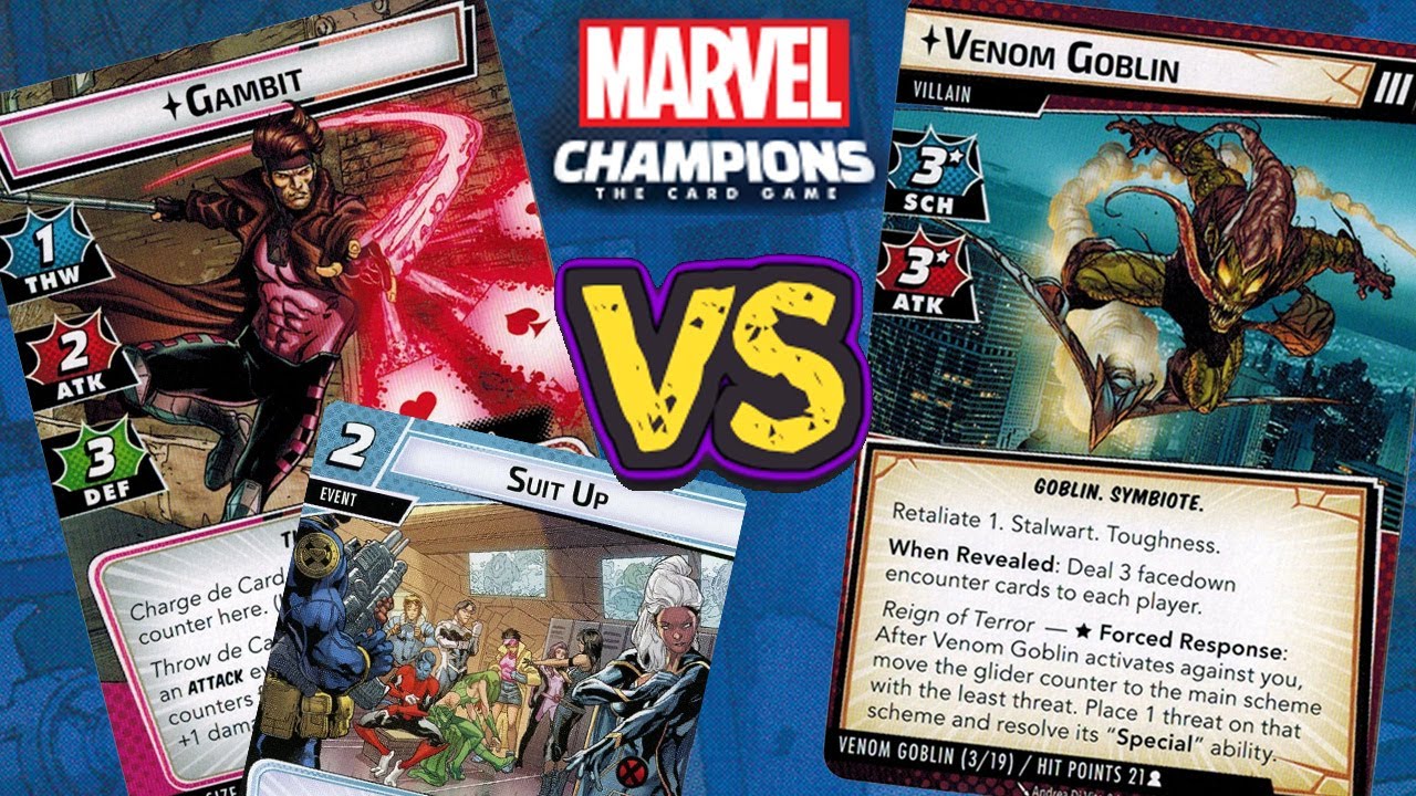 GAMBIT vs. VENOM GOBLIN (Expert) Marvel Champions Gameplay