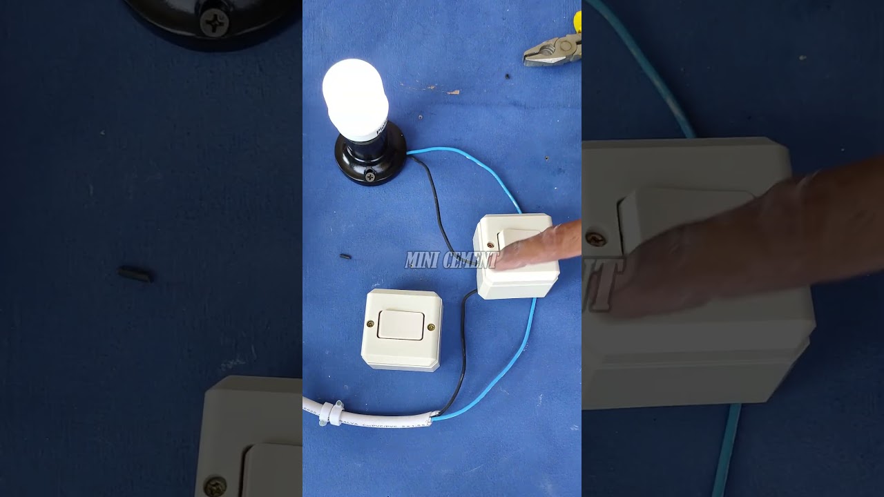 Installation of 1 lamp 2 switches