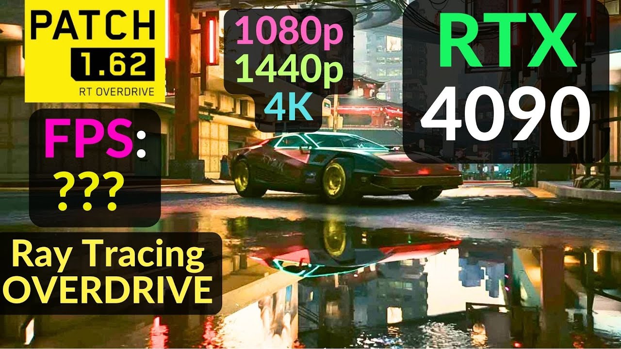 Cyberpunk 2077 1.62 Path Tracing / RTX 4090 / 7950X3D / 4K 1440p 1080p