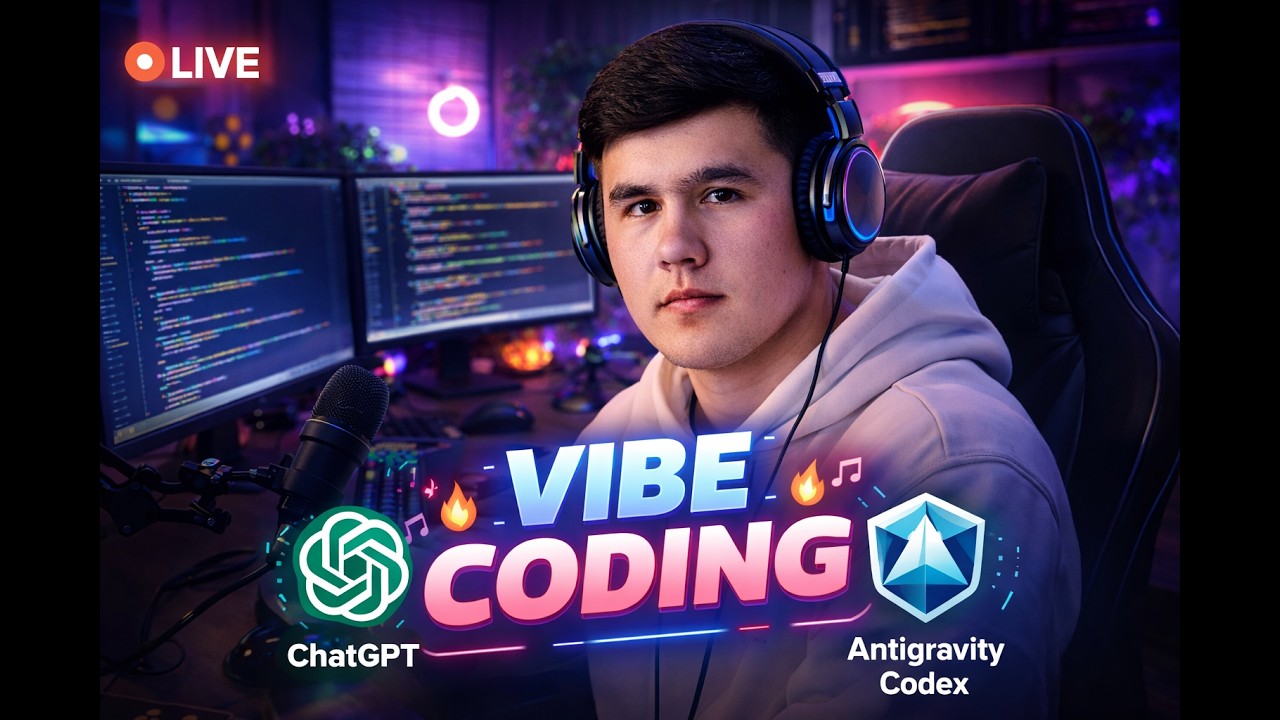 Vibe Coding LIVE 🔥 ChatGPT va Antigravity Codex bilan dasturlash