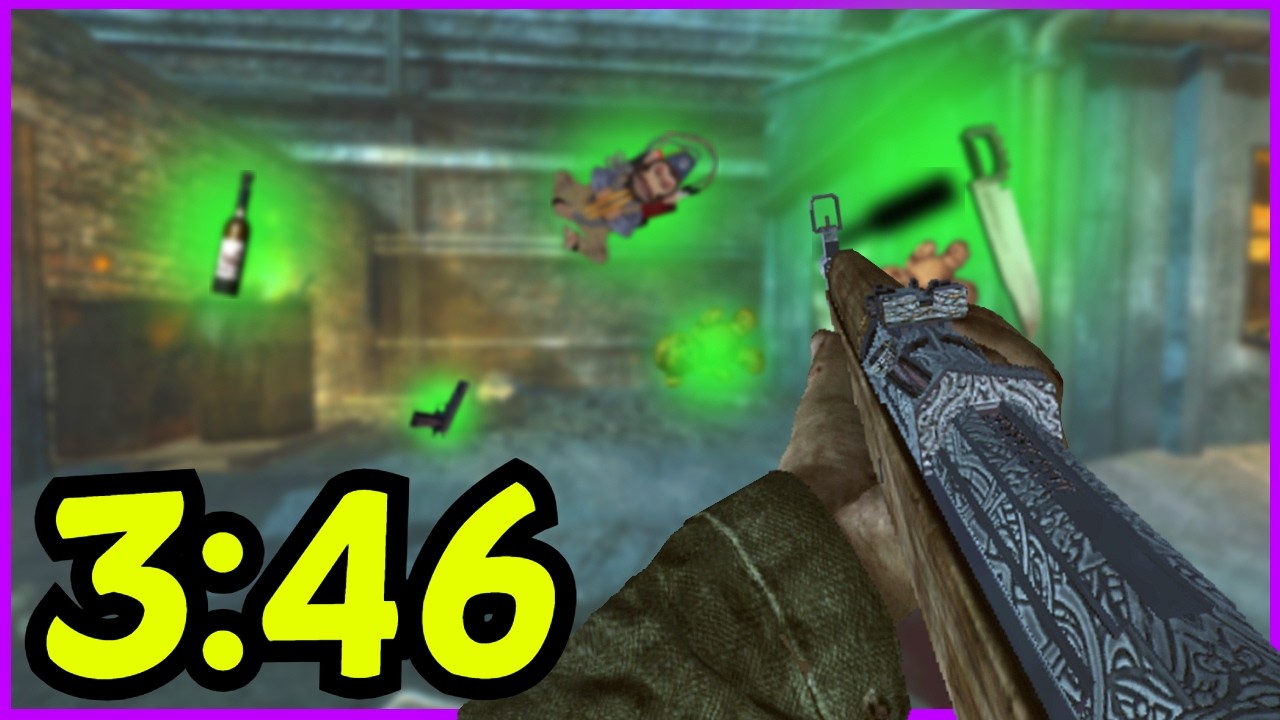 Call of Duty World at War Zombies Der Riese Fly Trap Easter Egg (4 Player / 3:46)