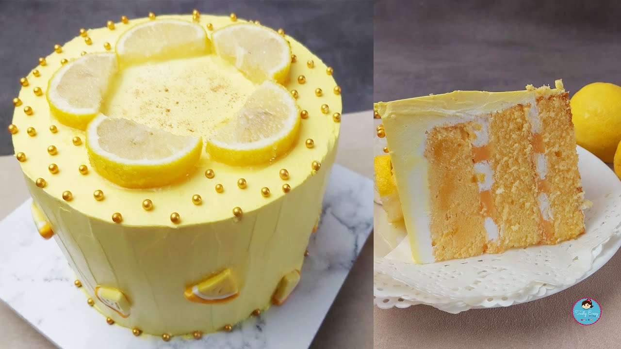 РЕЦЕПТ МЯГКОГО ЛИМОННОГО ТОРТА 🍋 | Легкий рецепт лимонного торта | Торт на день рождения