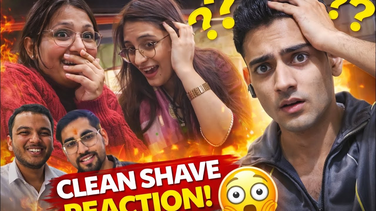 Clean shave reaction 😏