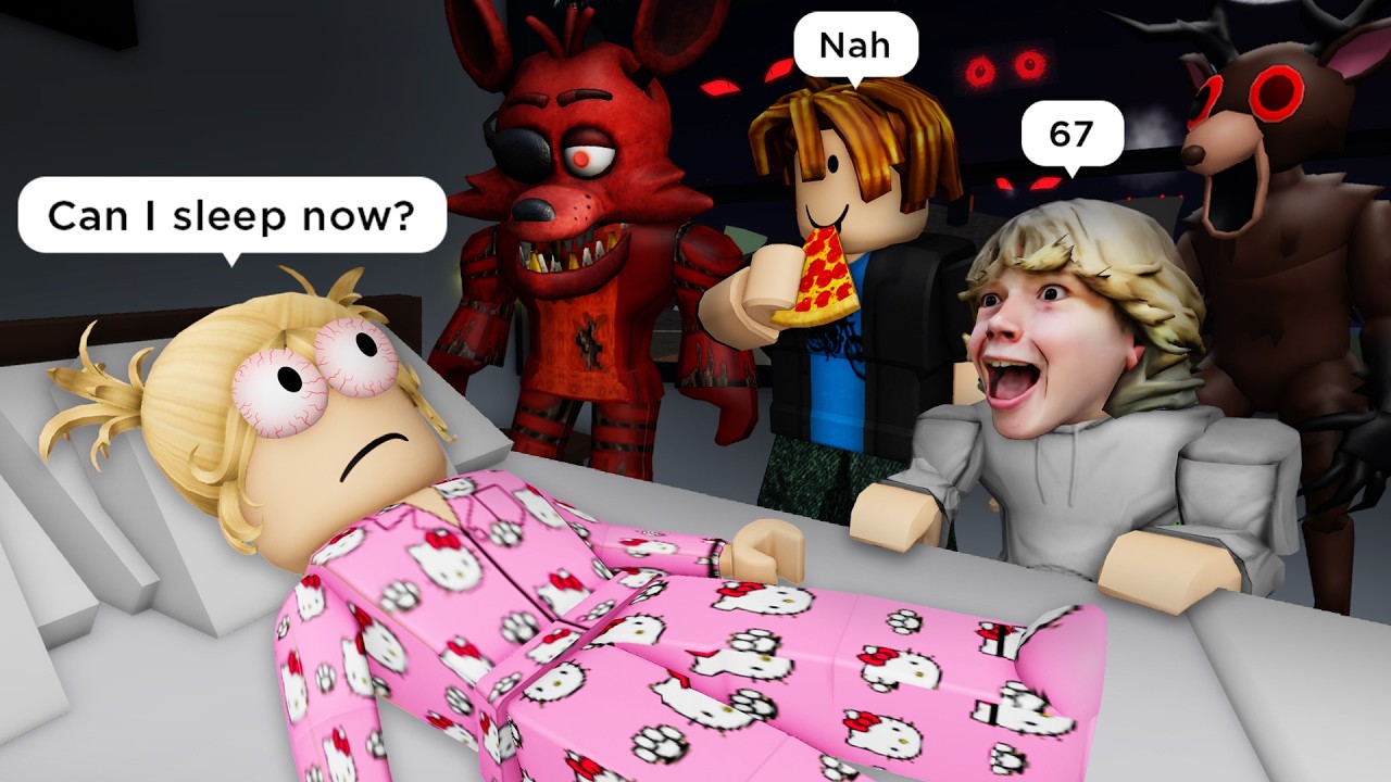 B3LLA Thinks She Can Sleep 😱😴 Roblox Brookhaven 🏡 RP - Funny Moments