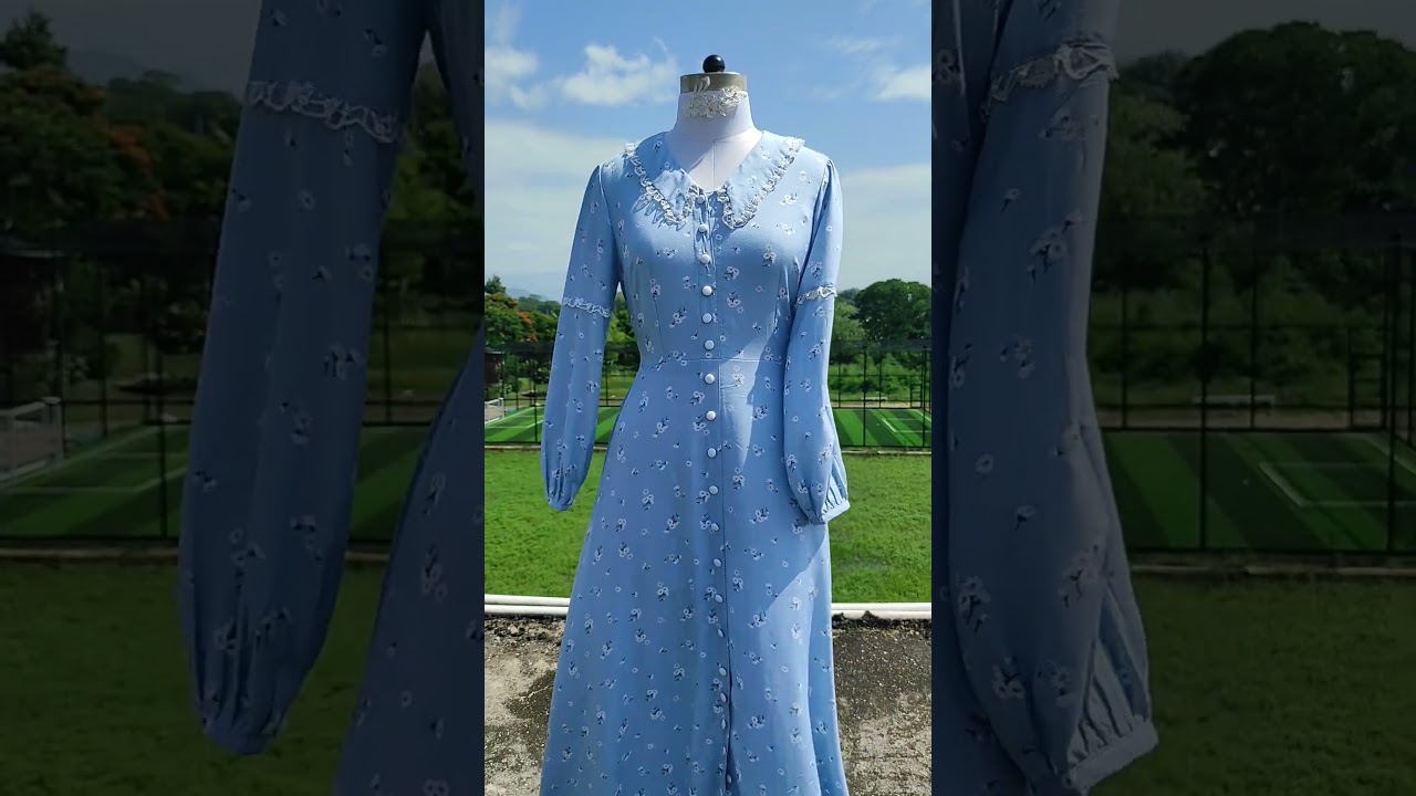 stitching peter pan collar dress #sewing #ussewtips #fashion #versatilesewin #summerdress #sew