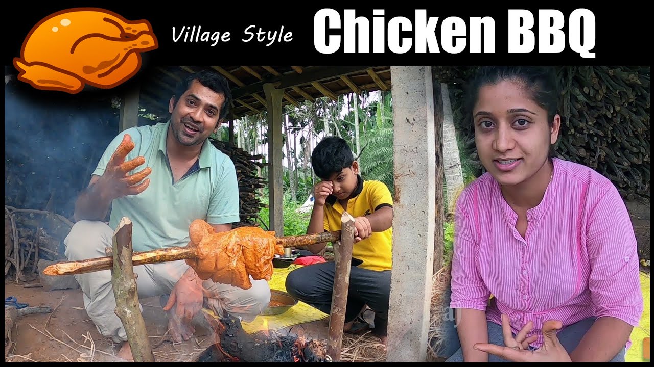 BBQ CHICKEN | Cooking Chicken Barbeque Recipe In Village | Tandoori Chicken Recipe | Pooja K Raj
