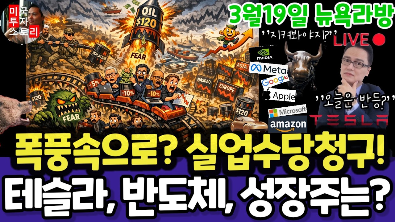 미국주식/이란전쟁 끝? 실업수당청구/테슬라 엔비디아 구글 애플 아마존 메타 마소 팔란티어 아이온큐 삼성전자 MU 브로드컴 오라클 코어위브 네비우스 샌디스크 비트코인 금은 LLY머크