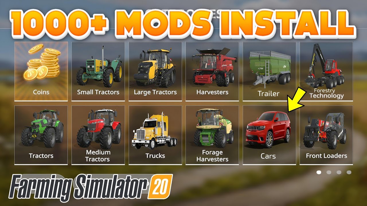 1000+ Mods In FS20 || Farming Simulator 20 Map Link || Fs 20 Apk v 0.0.0.90