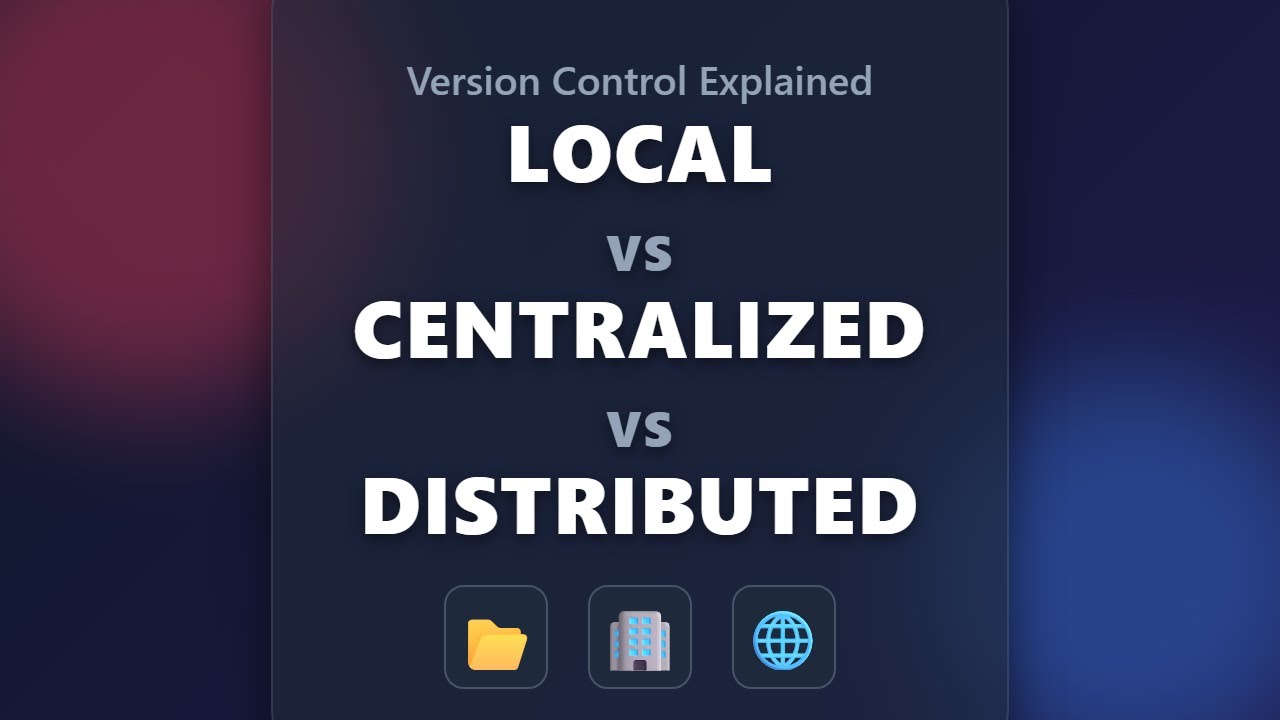 Local vs Centralized vs Distributed Version Control Explained (Git, SVN, RCS)