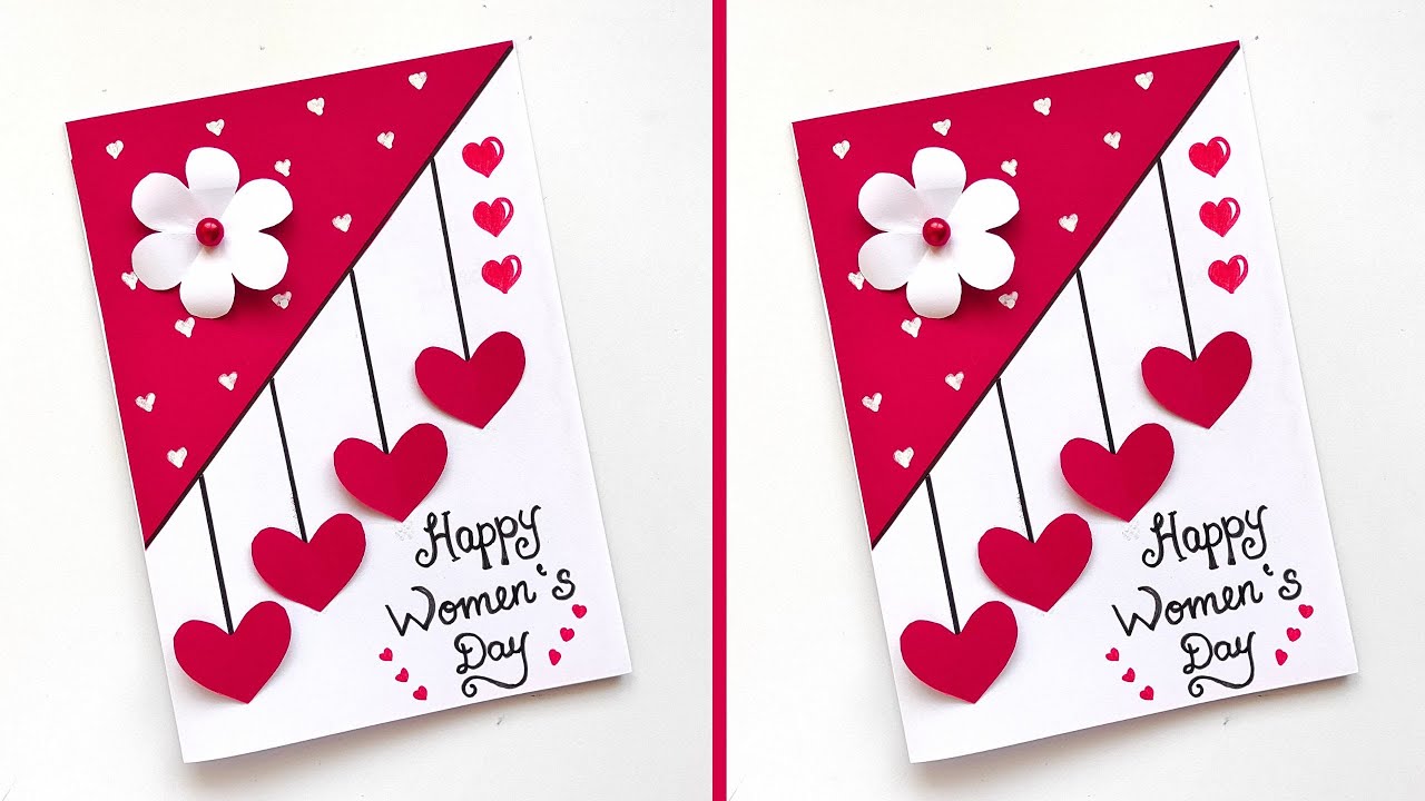 Easy & Best Women's Day Card Ideas |❤️ Women's Day Greeting Card ❤️ | DIY Handmade Women's Day card