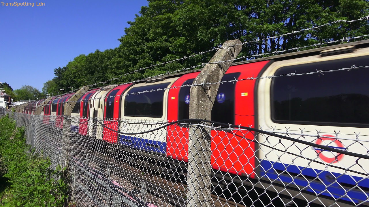 2 Central Line trains(London Underground )at Epping Station